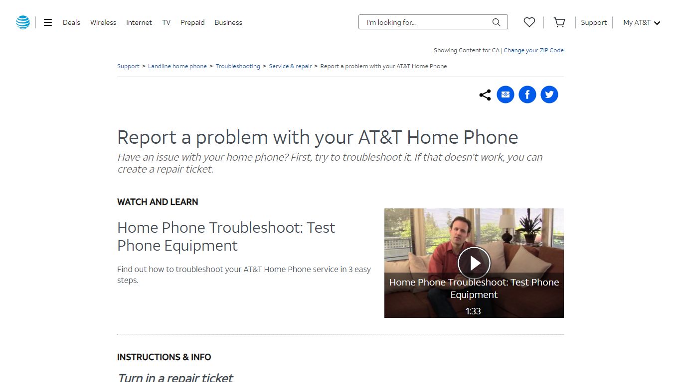 Report a Problem With Your AT&T Home Phone